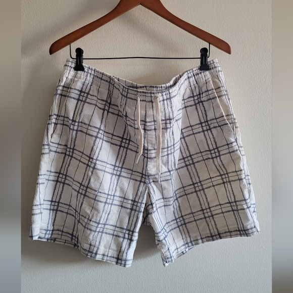 Pacsun Volley corduroy textured shorts Men's XL grey plaid - Picture 2 of 10